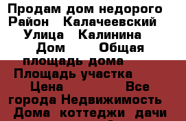 Продам дом недорого › Район ­ Калачеевский  › Улица ­ Калинина  › Дом ­ 5 › Общая площадь дома ­ 65 › Площадь участка ­ 40 › Цена ­ 250 000 - Все города Недвижимость » Дома, коттеджи, дачи продажа   . Адыгея респ.,Майкоп г.